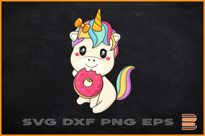 Unicorn Eating Donut