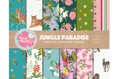 Jungle Paradise Digital Scrapbooking Papers