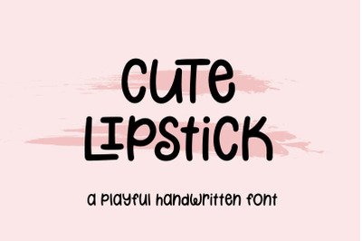 Cute Lipstick Handwritten Font