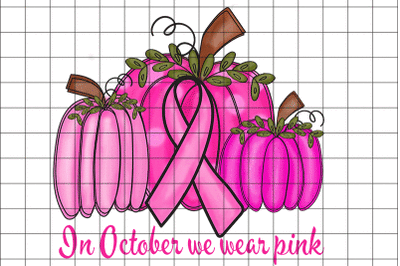 In October We Wear Pink Graphic Design