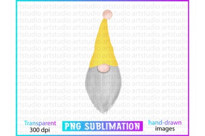 gnome hat, watercolor sublimation