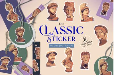 Cute Antique Greek  | Printable Stickers Cricut Design