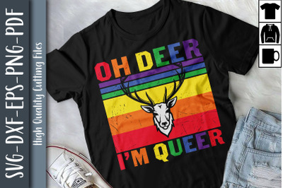 LGBT Pride Design Oh Deer I&#039;m Queer