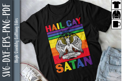 Gay Pride Design Hail Gay Satan