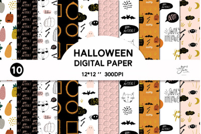 Halloween Digital paper Halloween backgrounds