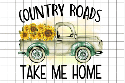 Country Roads Take Me Home Graphic Design