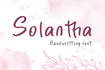 Solantha - Handwritting script