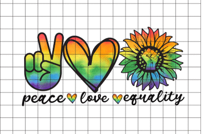 Peace Love Equality Graphic Design