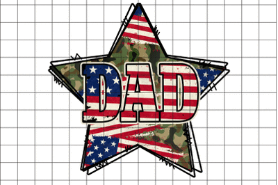 Dad America Star Graphic Design