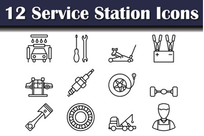 Service Station Icon Set