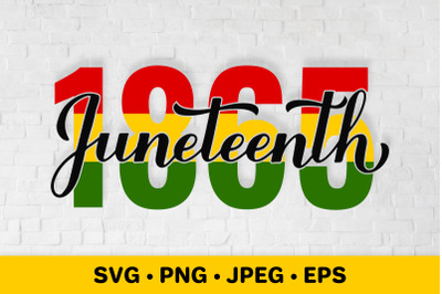 Juneteenth 1865 SVG. Freedom Day. African American holiday