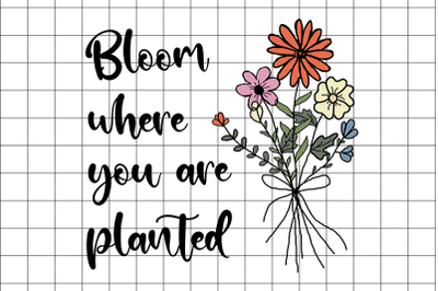 Bloom Where You Are Planted  Graphic PNG