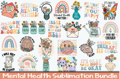 Mental Heal Graphic Bundle Design