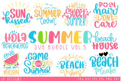Summer SVG Bundle | Summer And Beach Quotes Bundle Vol.3