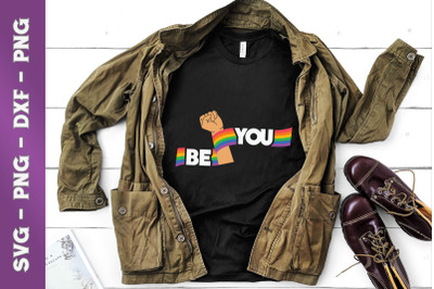 LGBTQ Be You Gay Pride Month Rainbow