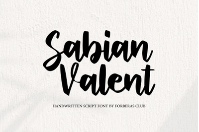 Sabian Valent | Script Font