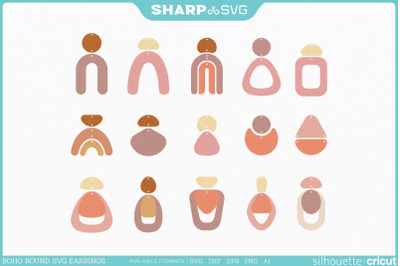 Boho Earrings SVG - Stacked Boho Bundle - Earrings Bundle