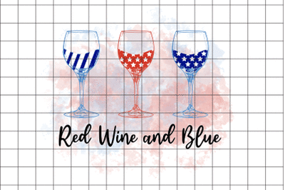 Red Wine And Blue Graphic Design