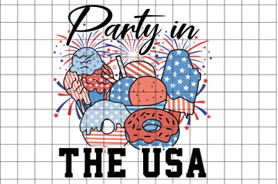 Party in The USA Graphic Design