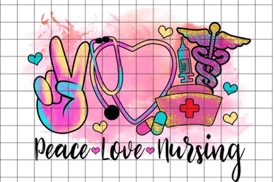 Peace Love Nursing Graphic Design