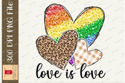 Love Is Love Heart LGBT Sublimation