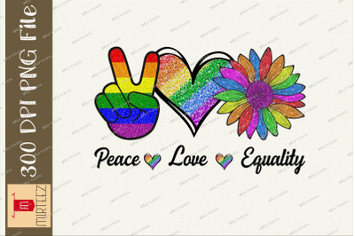 Peace Love Equality LGBT Pride Design