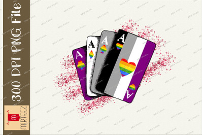 Asexual Ace Flag Playing Card Queer LGBT
