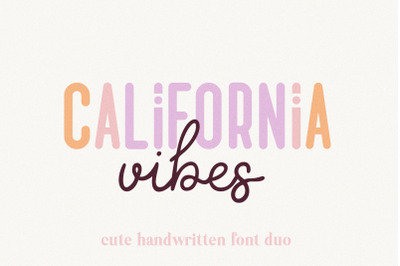 California Vibes Font Duo for Crafters