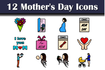 Mother&#039;s Day Icon Set
