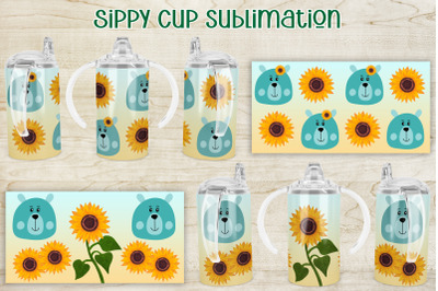 Sippy cup sublimation | Sippy tumbler bear