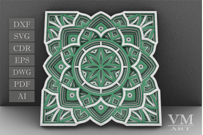 Flower Mandala SVG, Layered Mandala SVG for Cricut