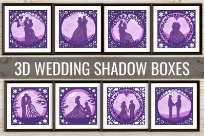 3D Wedding Shadow Box