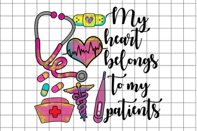 My Heart Belongs To My Patients Graphic Design