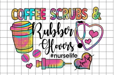 iCoffee Scrubs Nurse Graphic PNG