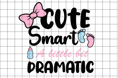 Cute Smart Baby Girl SVG Design