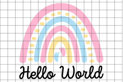 Hello World Rainbow SVG Design