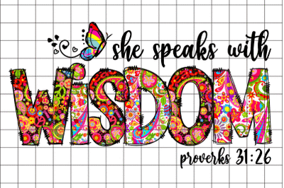 She Speaks With Wisdom PNG Grarphic Design