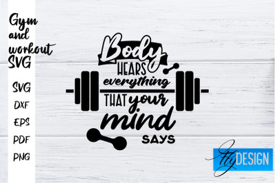 Gym and Workout SVG | Gym Quotes SVG | Workout Quotes SVG