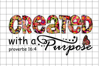 Created With a Purpose PNG Graphic Design