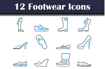 Footwear Icon Set