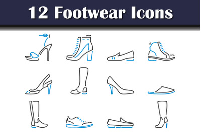 Footwear Icon Set