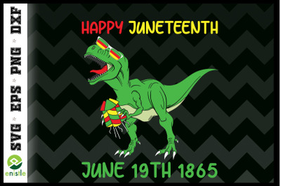 Kids Juneteenth Day Freedom T-Rex Dino