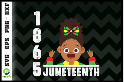 Juneteenth 1865 Brown Skin Princess Girl