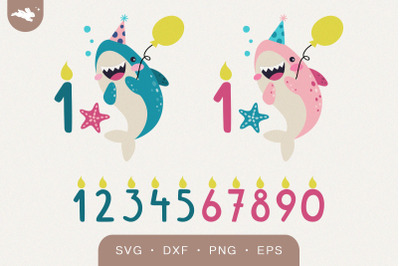 Baby Shark SVG, Birthday Clipart