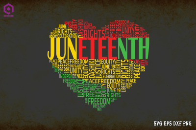 Juneteenth Heart Black History Freedom