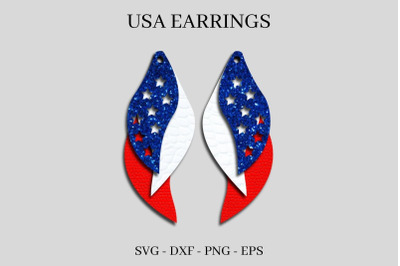 USA Earrings SVG