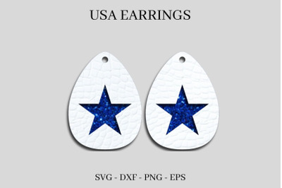 America Earrings SVG