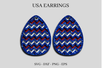 Memorial Day Earrings SVG