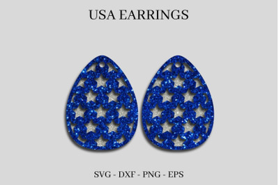 4th of July Earrings SVG