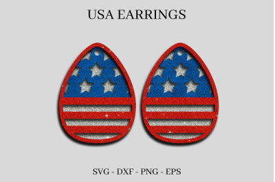 Veterans Day Earrings SVG